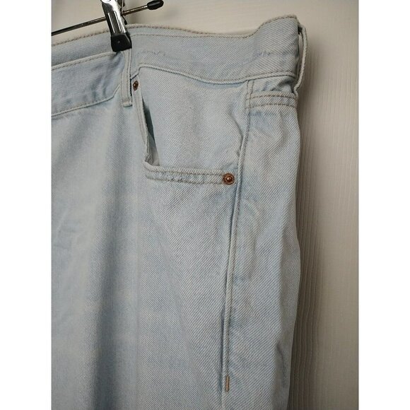 $ OLD Navy Women's Light Wash Slouchy Straight High Rise Distressed PantsSize 28 - Picture 3 of 16